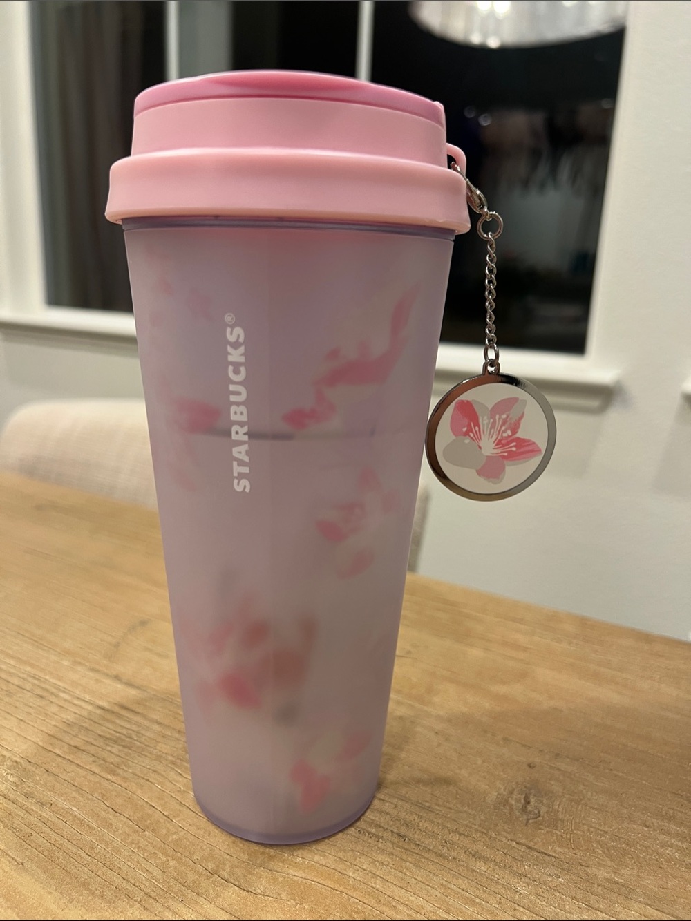 Starbucks Cherry Blossom Sakura Travel Tumbler and Charm NWT